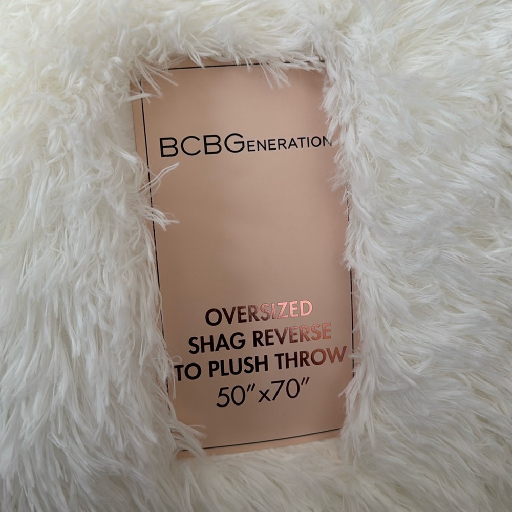 BCBGeneration Plush/Shag Throw Blanket